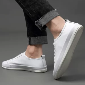 Mens Casual Shoes Fashion Flats Leather Men